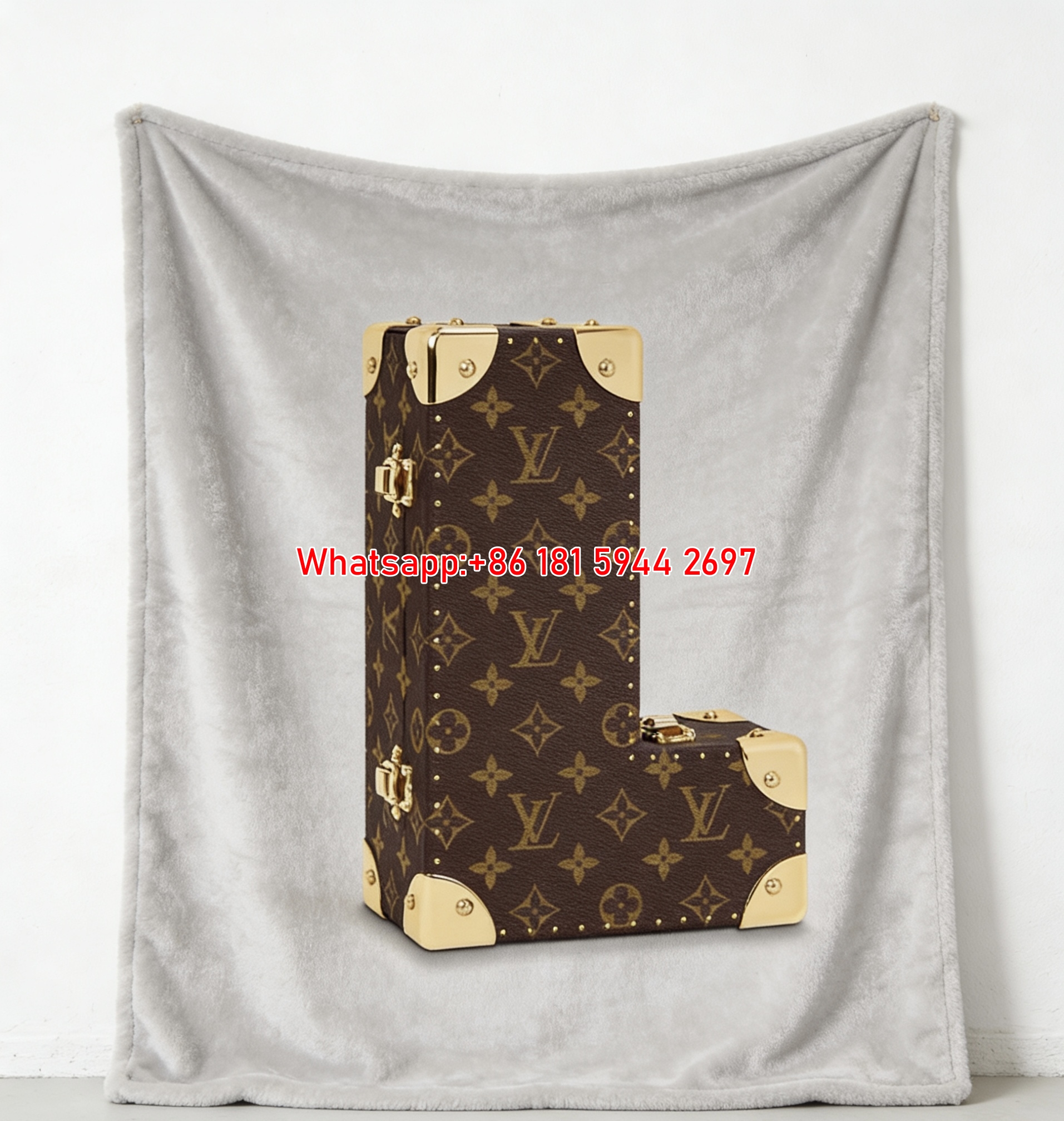 Luxury LV Trunk Sofa Throw Blanket 431